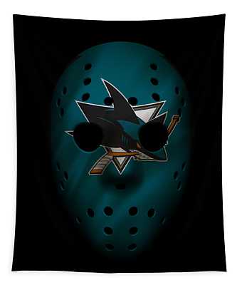 Sharks Jersey Mask Joe Hamilton Tapestry