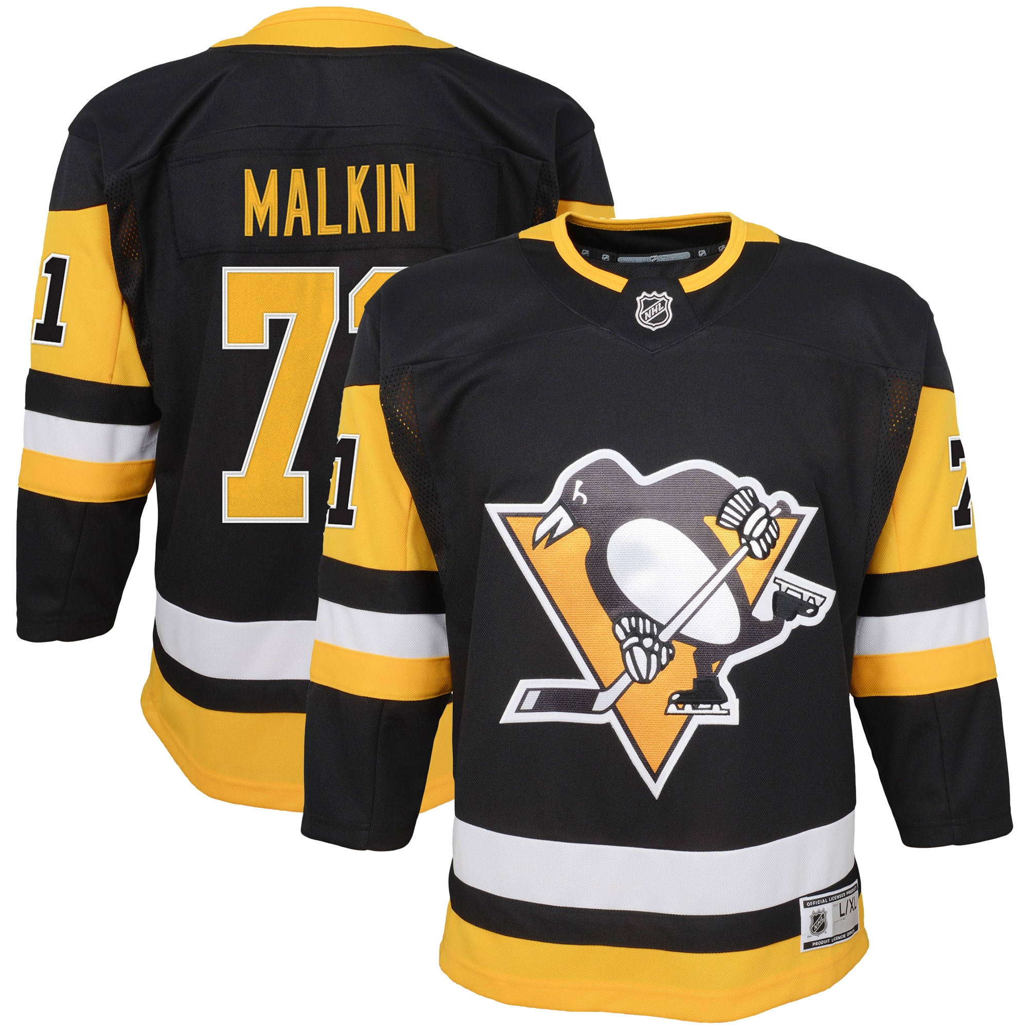 Evgeni Malkin Pittsburgh Penguins Youth Home Premier Player Jersey – Black