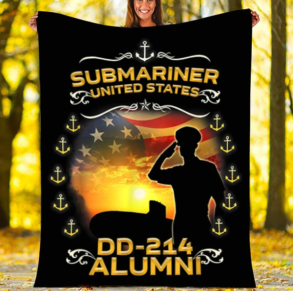 United States Dd-214 Alumni Fleece Blanket