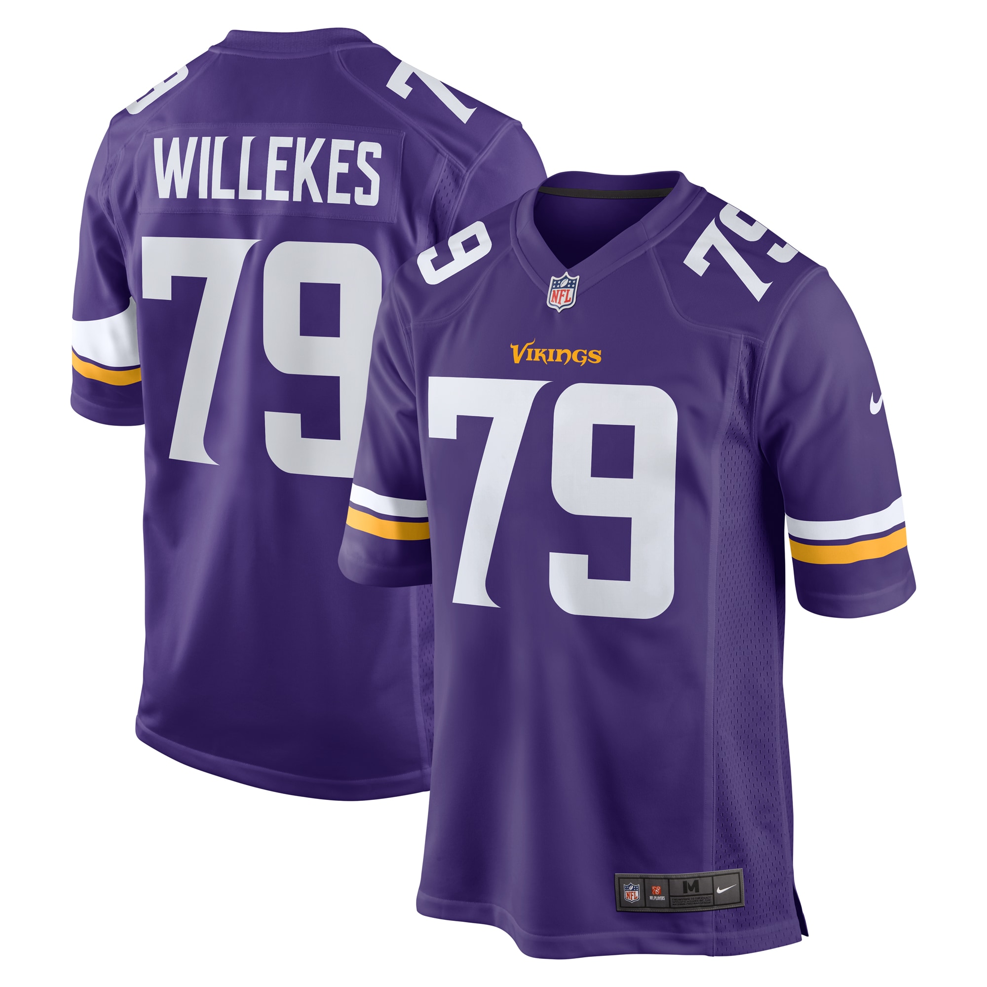 Kenny Willekes Minnesota Vikings Game Jersey – Purple