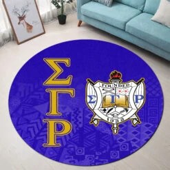 Sigma Gamma Rho Round Rug – Sorority Black Roots Round Rug