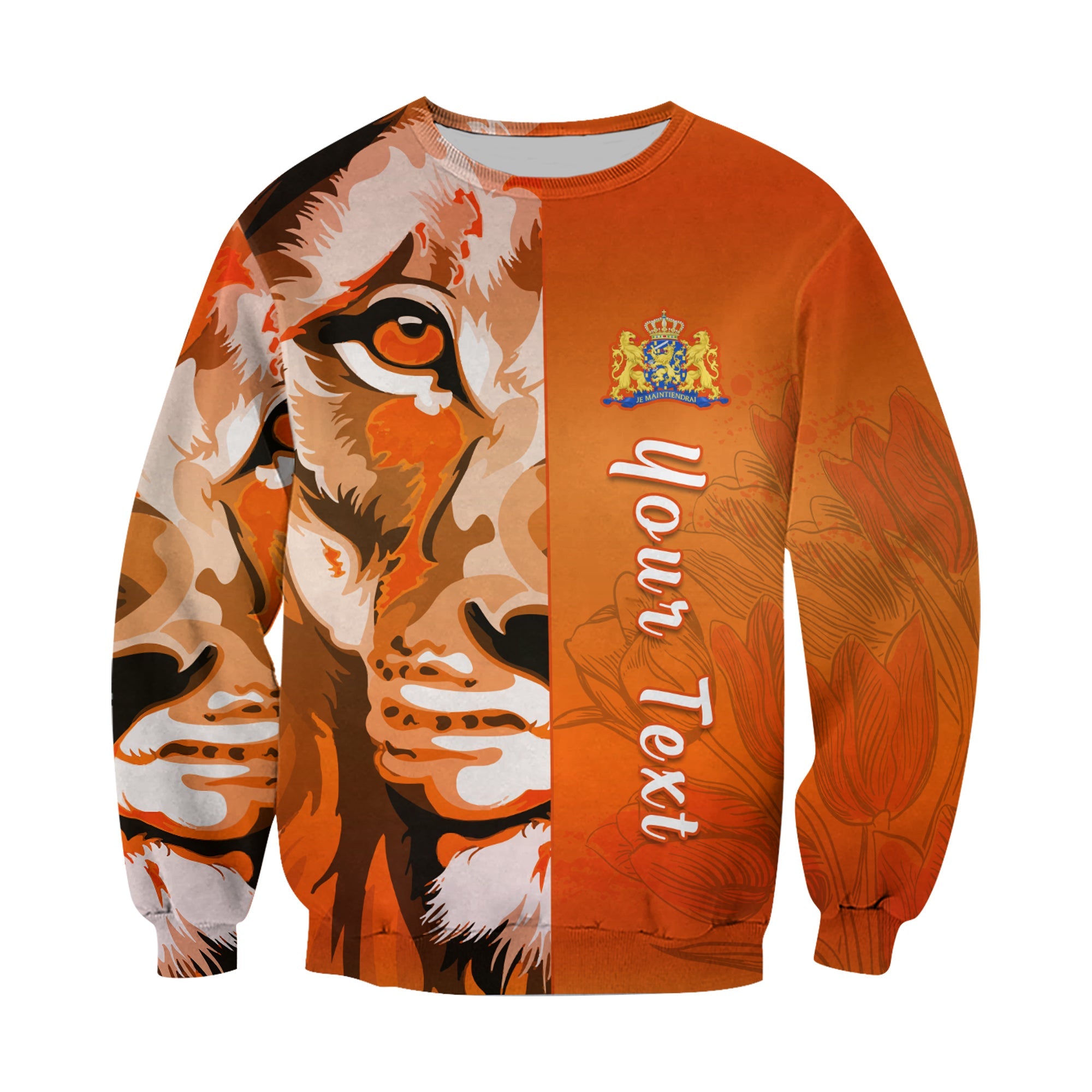 (Custom Personalised) Netherlands Sweatshirt Style Lusty Dutch Lion Lt13