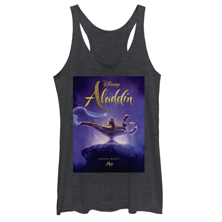 Aladdin Women’s Movie Poster Magic  Racerback Tank