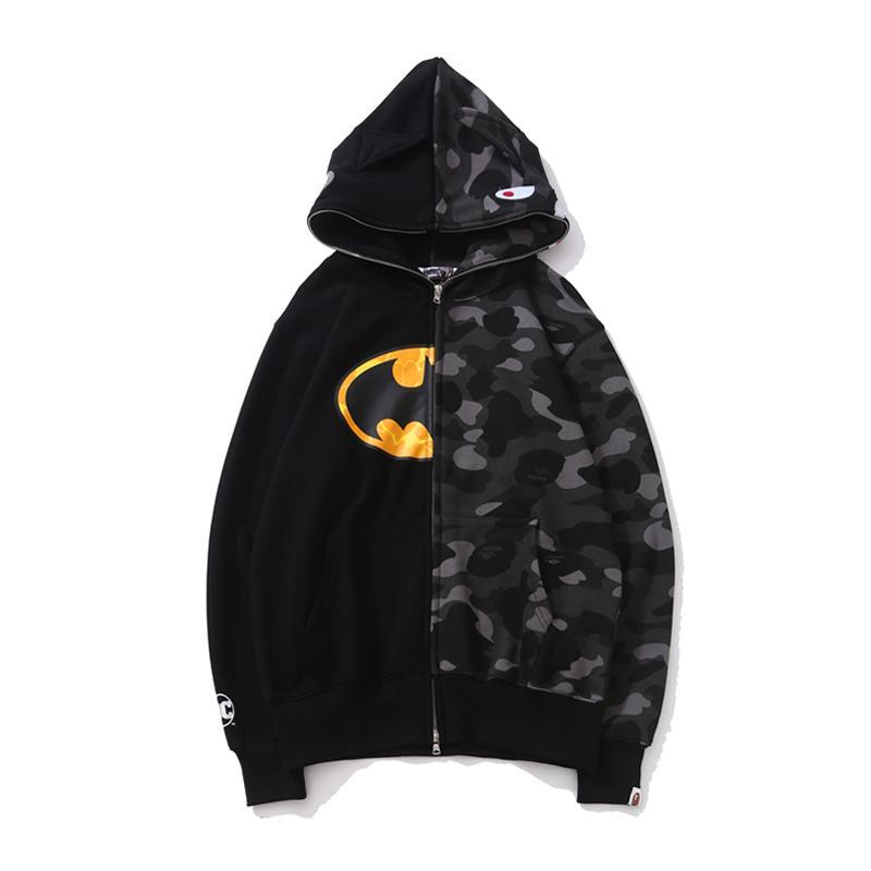 Bape Full Zip Batman Shark Hoodie Black Blue Red Hdcp6372