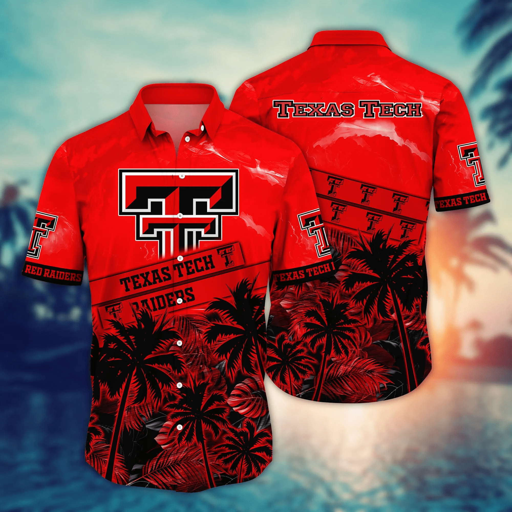 Texas Tech Red Raiders NCCA Hawaiian Shirt Sunlit Aloha Shirt