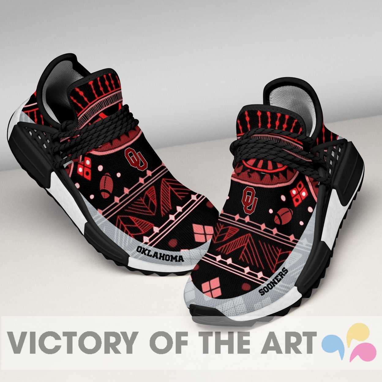 Wonderful Pattern Human Race Oklahoma Sooners Shoes For Fans