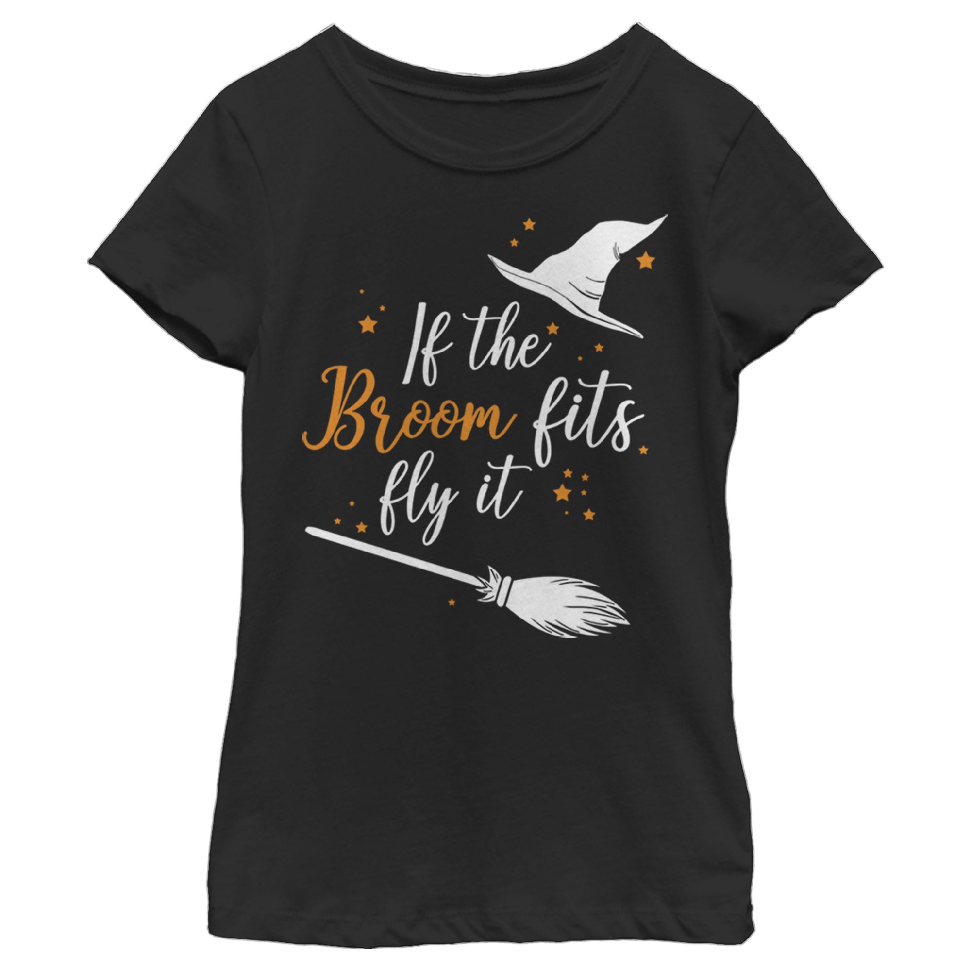 Lost Gods Girl’S Halloween If The Broom Fits Fly It  T-Shirt