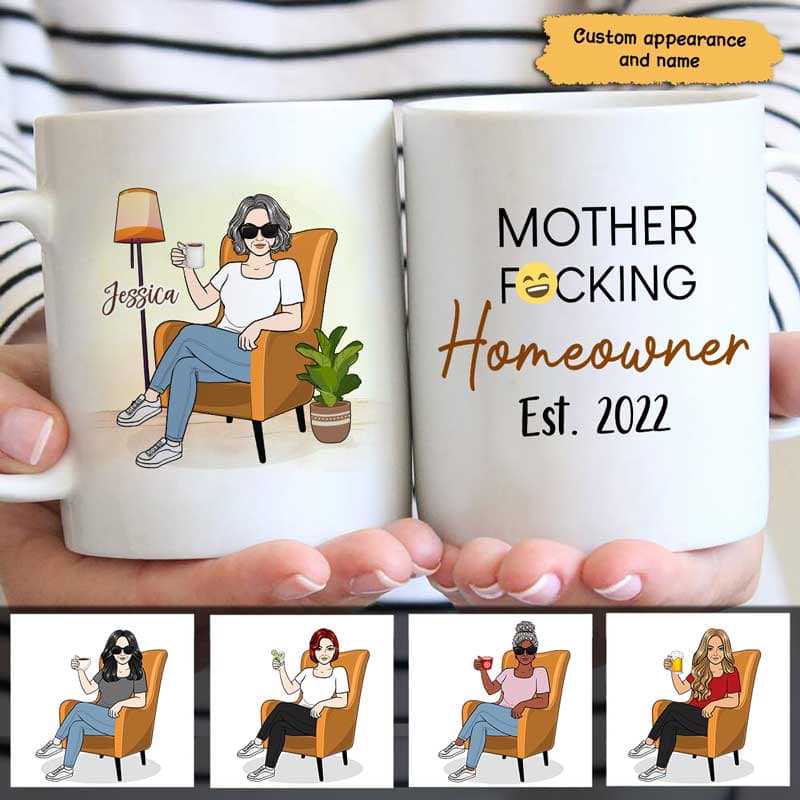 Mother F*Cking New Homeowner Funny Housewarming Gift Personalized Mug