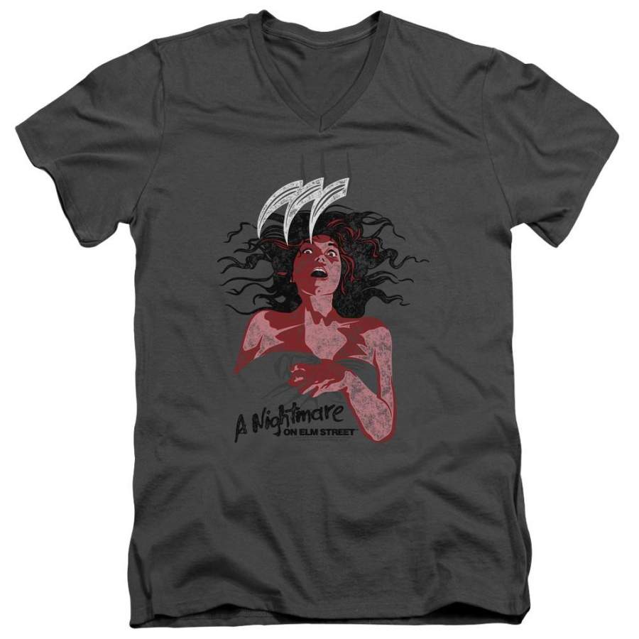 A Nightmare on Elm Street Illustrated European Poster Men’s V-Neck T-Shirt