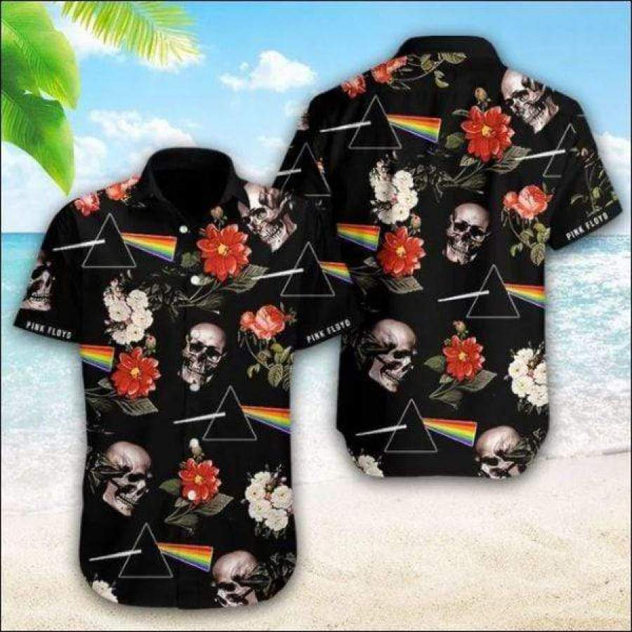 Hawaii Aloha Shirts Pink Floyd Skull Ha56883