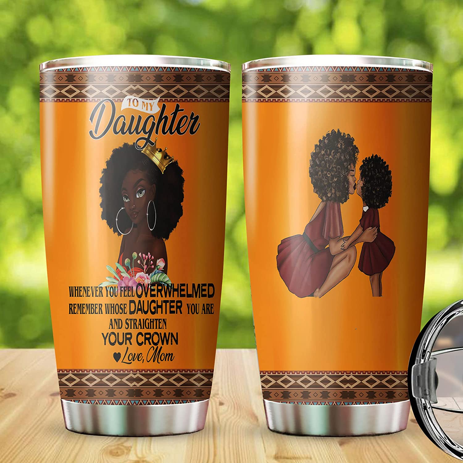 Black Girl Cup, To My Daughter Tumbler, Black Mom And Daughter Tumbler, Gift For Black Mom, Black Girl Coffee Cup, Black Queen Mug