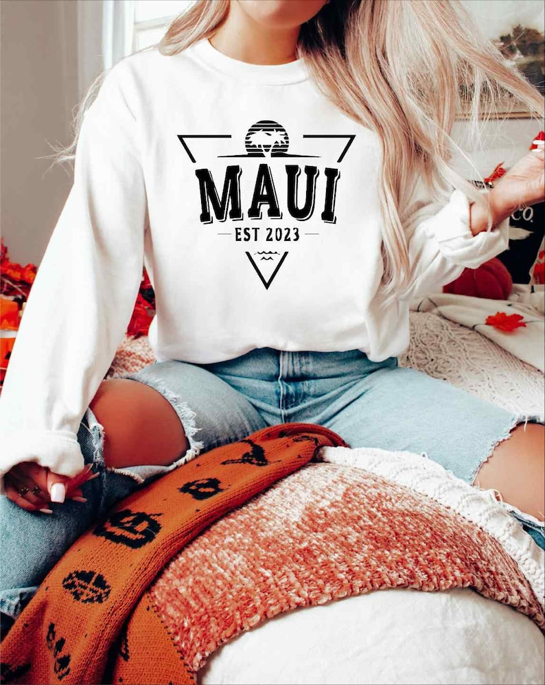 Maui Strong Sweatshirt, Maui Wildfire Relief Sweatshirt, Lahaina Hawaii Fires, Maui Wildfire Sweatshirt Sws1959