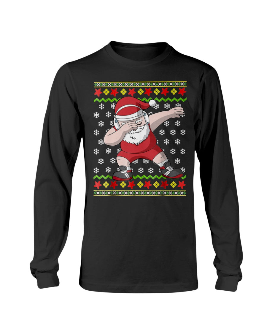 Ugly Christmas Sweater Santa Claus Wrestling Gift Sweatshirt & Hoodie