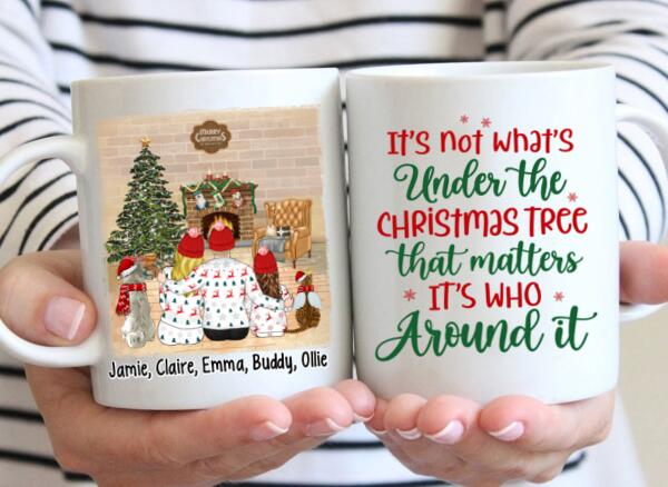 Personalized Mug, It’S Not What’S Under The Christmas Tree That Matters, Christmas Family With Pets, Christmas Gift For Family And Friends