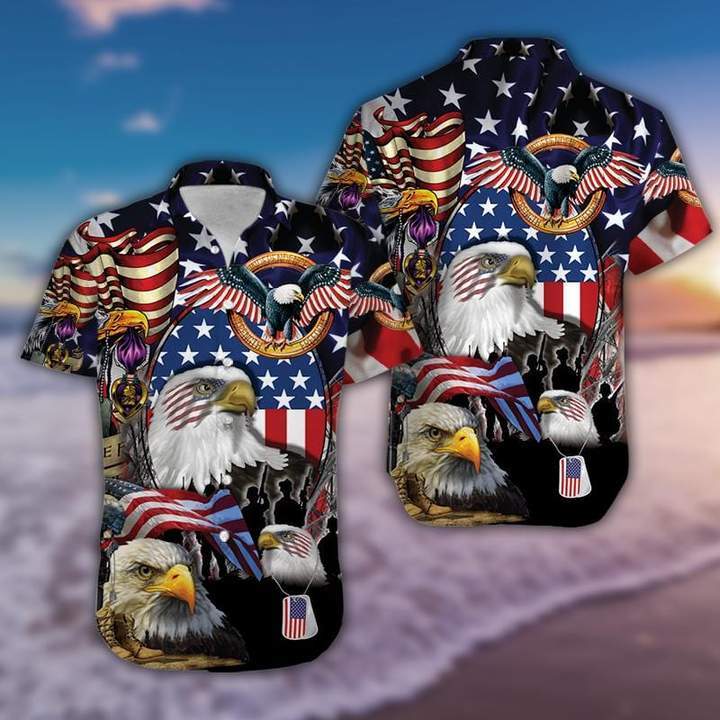 Patriotic Eagle Hawaii Shirt Ha18599