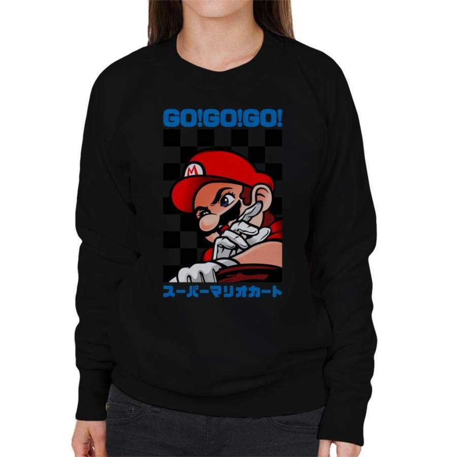 Go Go GO Mario Racing Kart Version III Women’s Sweatshirt