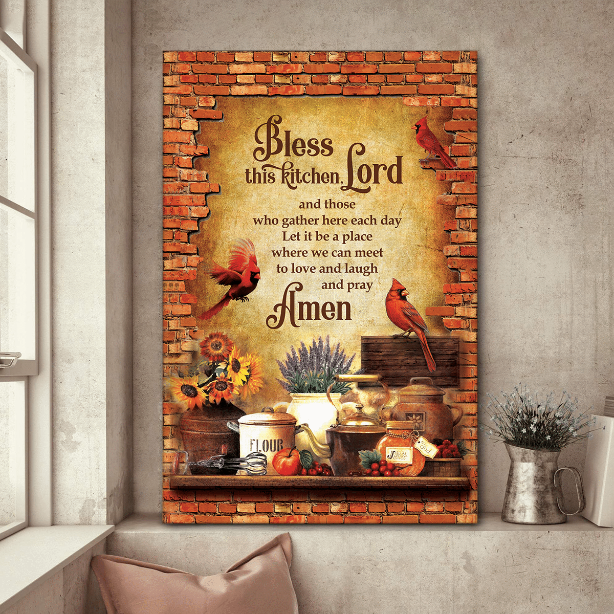 Bless This Kitchen – Unique Christian Canvas Hih24 Gift For Family, Wall Art Decor, Canvas Print, Home Decor