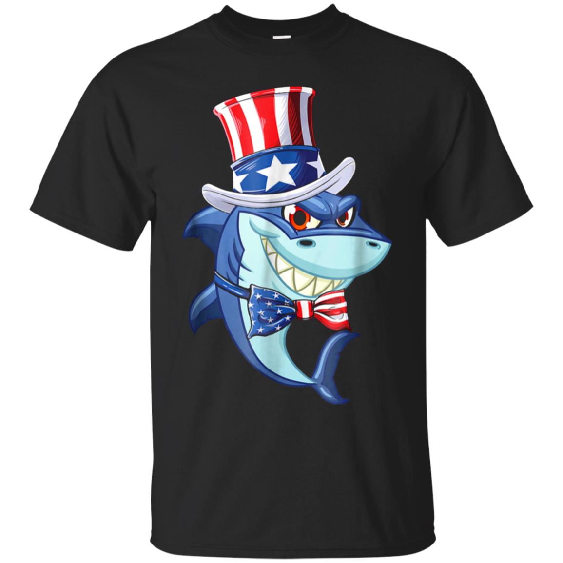 shark Flag hat 4th of July American funny T-Shirt Pride gift