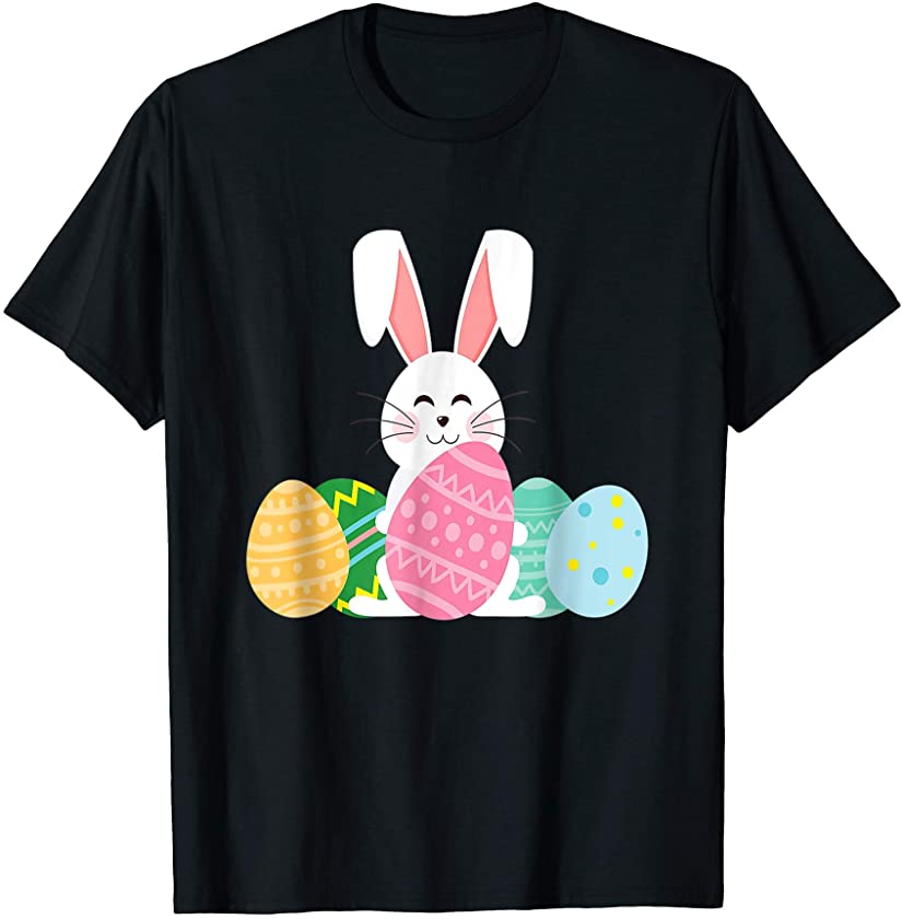 Cute Easter T-Shirt Bunny Tee for Kids Egg Hunt T-Shirt