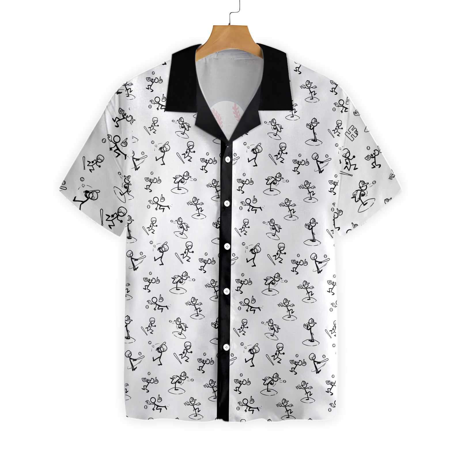 Stickfigures Playing Baseball 1901 Hawaii Shirt Ha12704