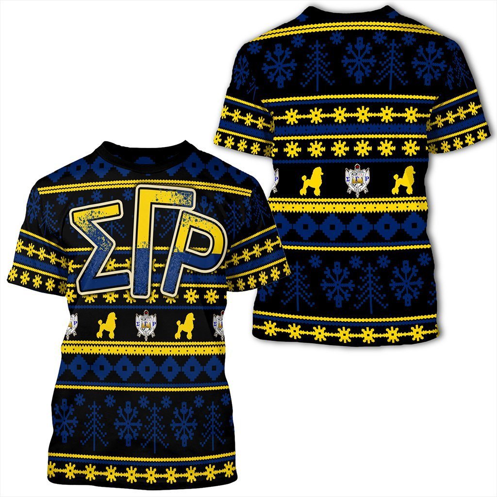 Sorority Tshirt – Sigma Gamma Rho Christmas Splatters Tshirt