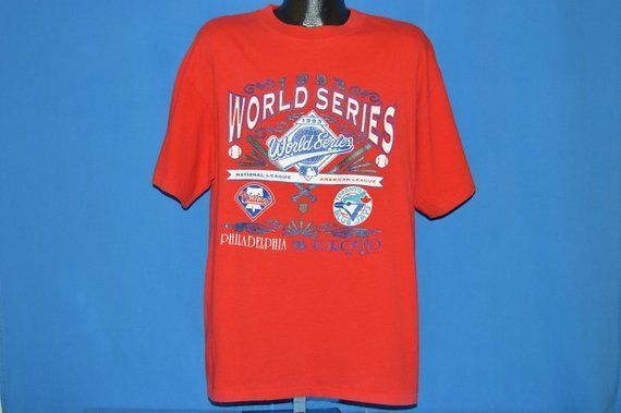 90S 1993 World Series Phillies Blue Jays Shirt