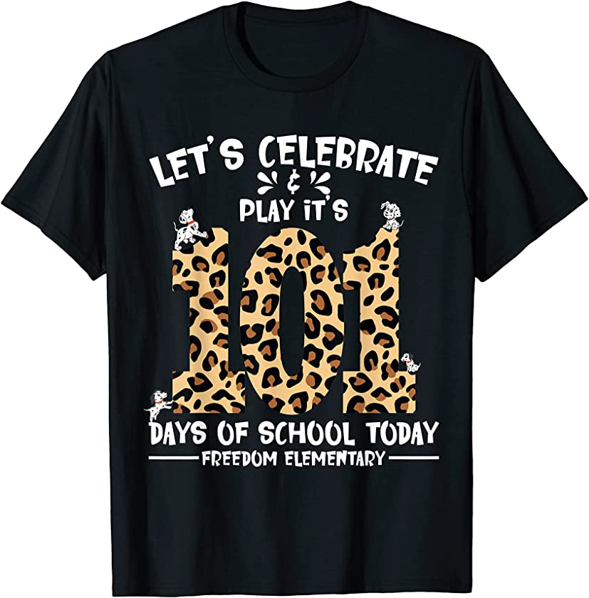 101 Back To Shcool Today Leopard Plaid Elementary Shcool T-Shirt