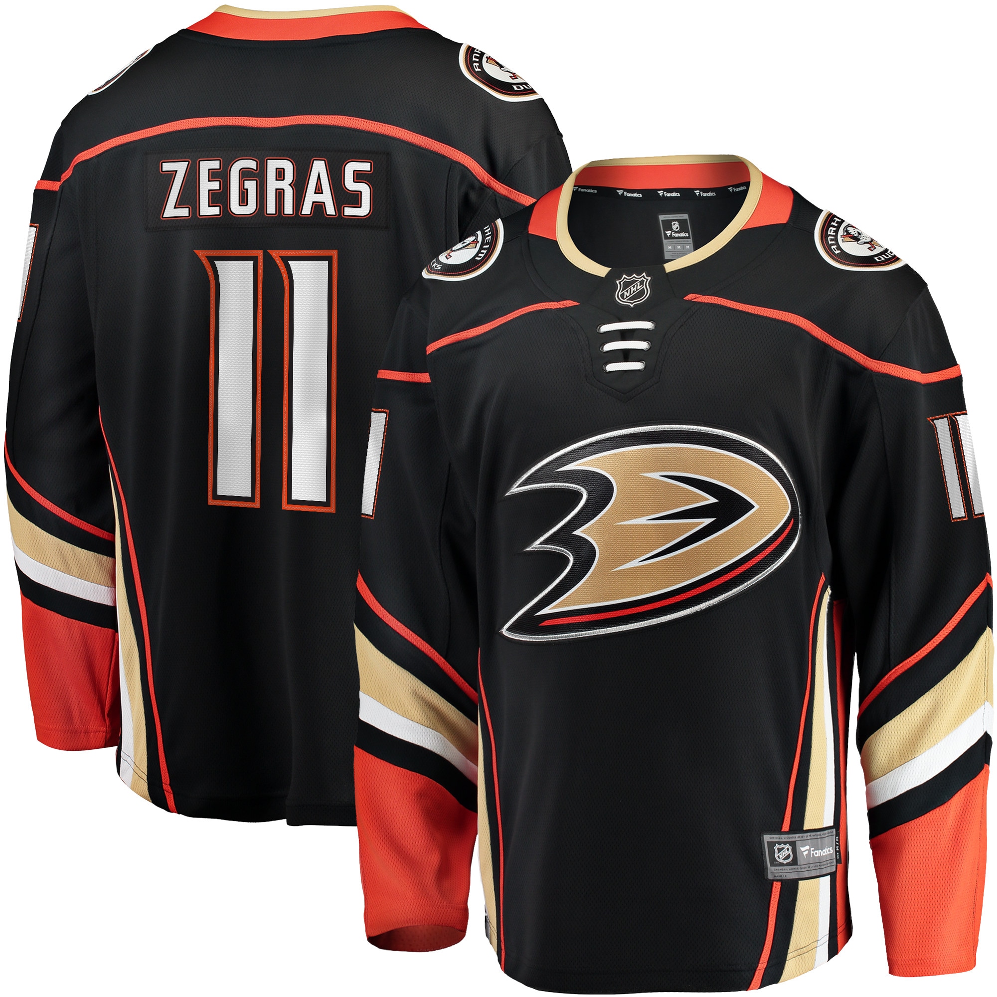 Trevor Zegras Anaheim Ducks Branded Home Breakaway Player Jersey – Black