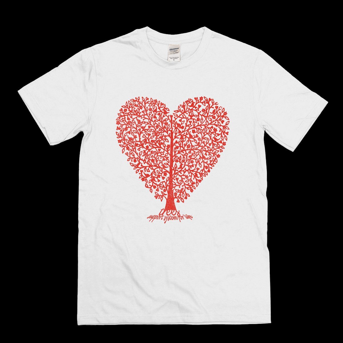 Trees Support System For Life Heart T-shirt