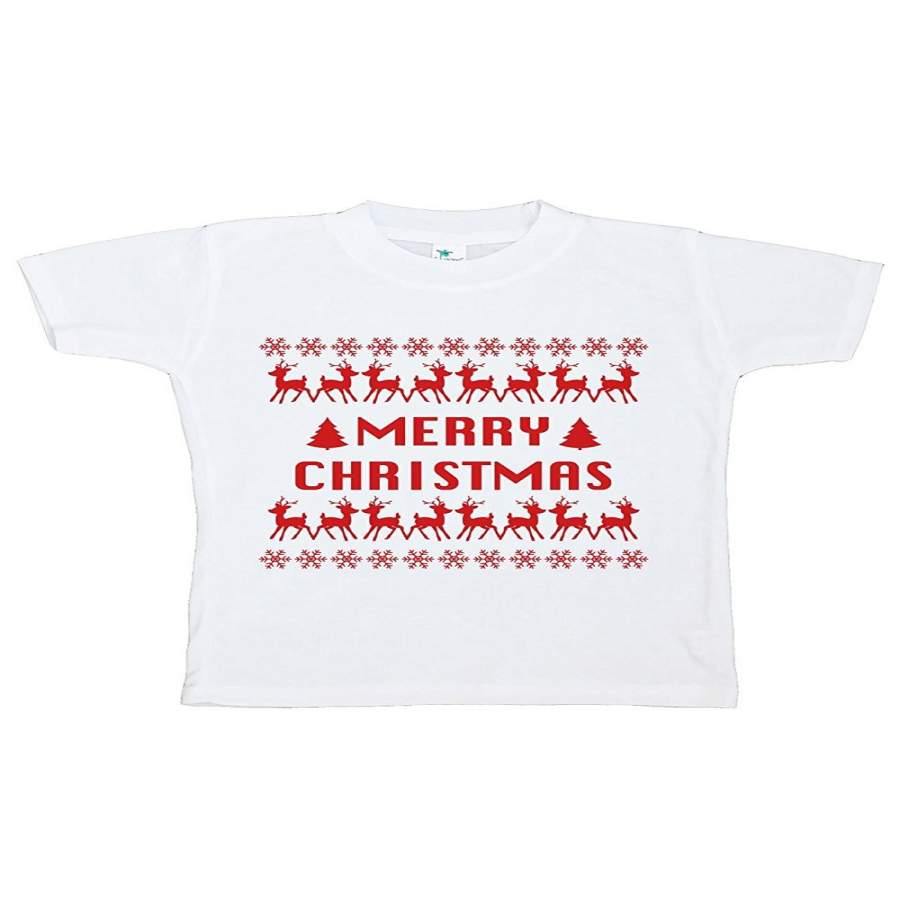 7 ate 9 Apparel Youth Ugly Sweater Merry Christmas T-shirt