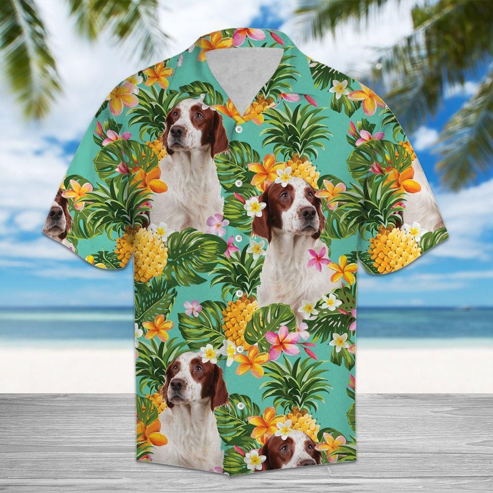 Tropical Pineapple Irish Red And White Setter Aloha Hawaiian Shirt Colorful Short Sleeve Summer Beach Casual Shirt For Men And Women