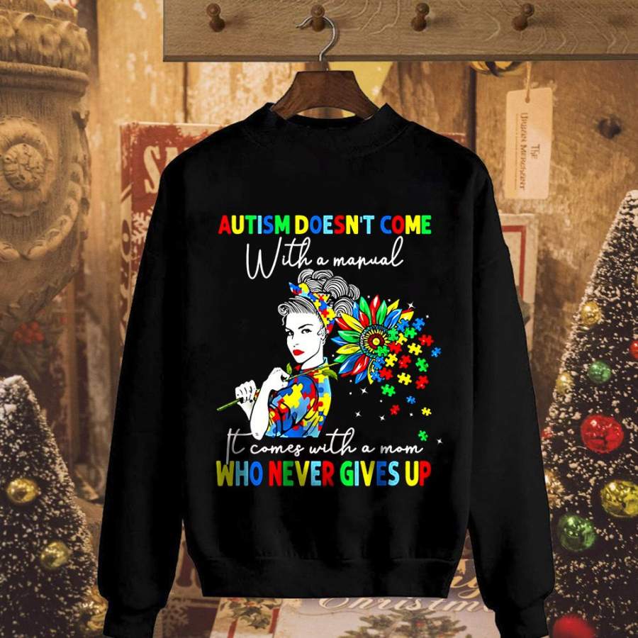 Autism awareness autism my tour guide i’m an autism mom elephant play guitar lovers black sweatshirt for men and women S-5XL