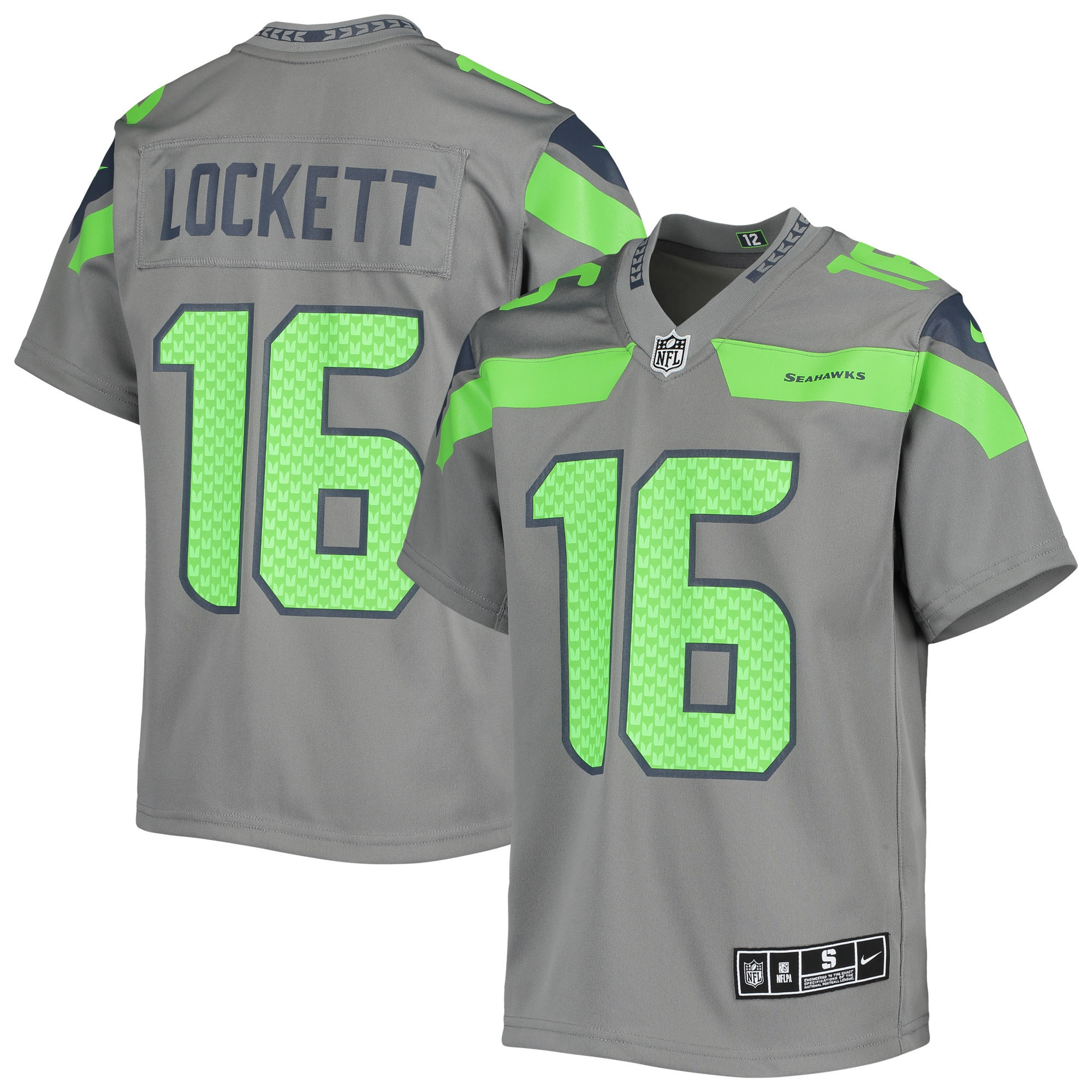 Tyler Lockett Seattle Seahawks Inverted Team Game Jersey – Gray NFL