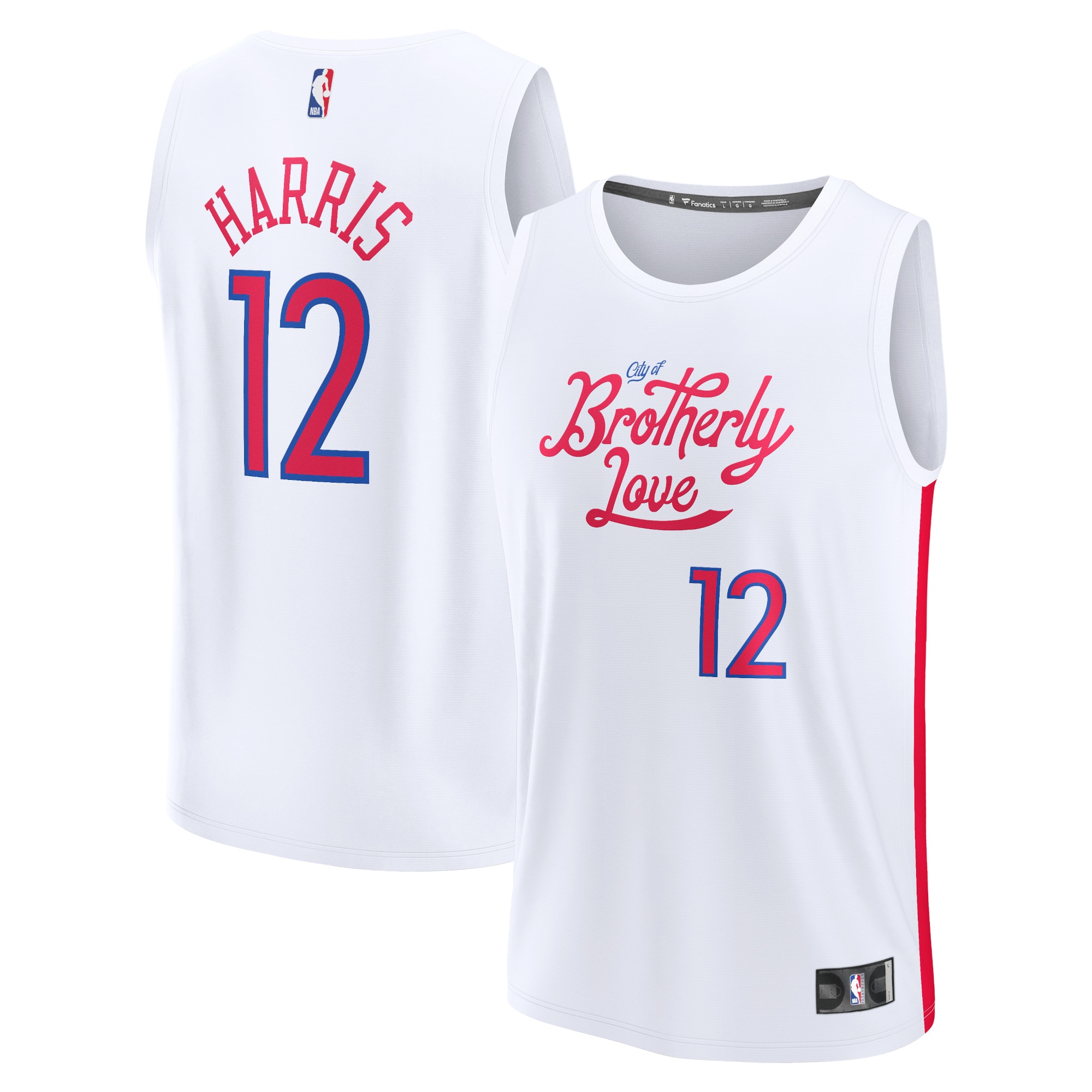 Tobias Harris Philadelphia 76ers Branded Youth Fastbreak Jersey – City Edition – White