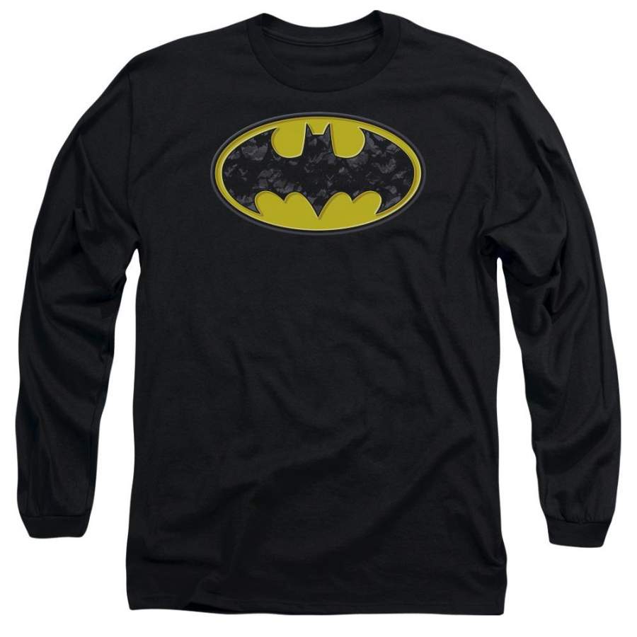 Batman – Bats In Logo Long Sleeve Adult 18/1