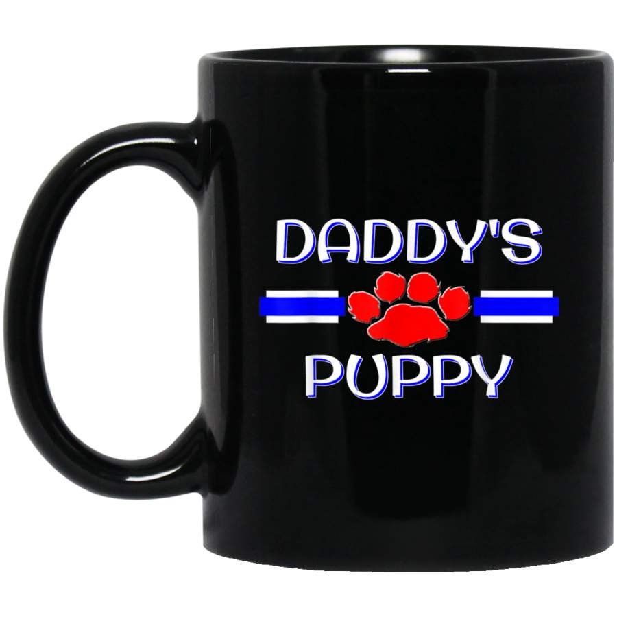 Daddy’s Submissive Puppy, Human Pup Play, Gay BDSM Fetish Black Mug