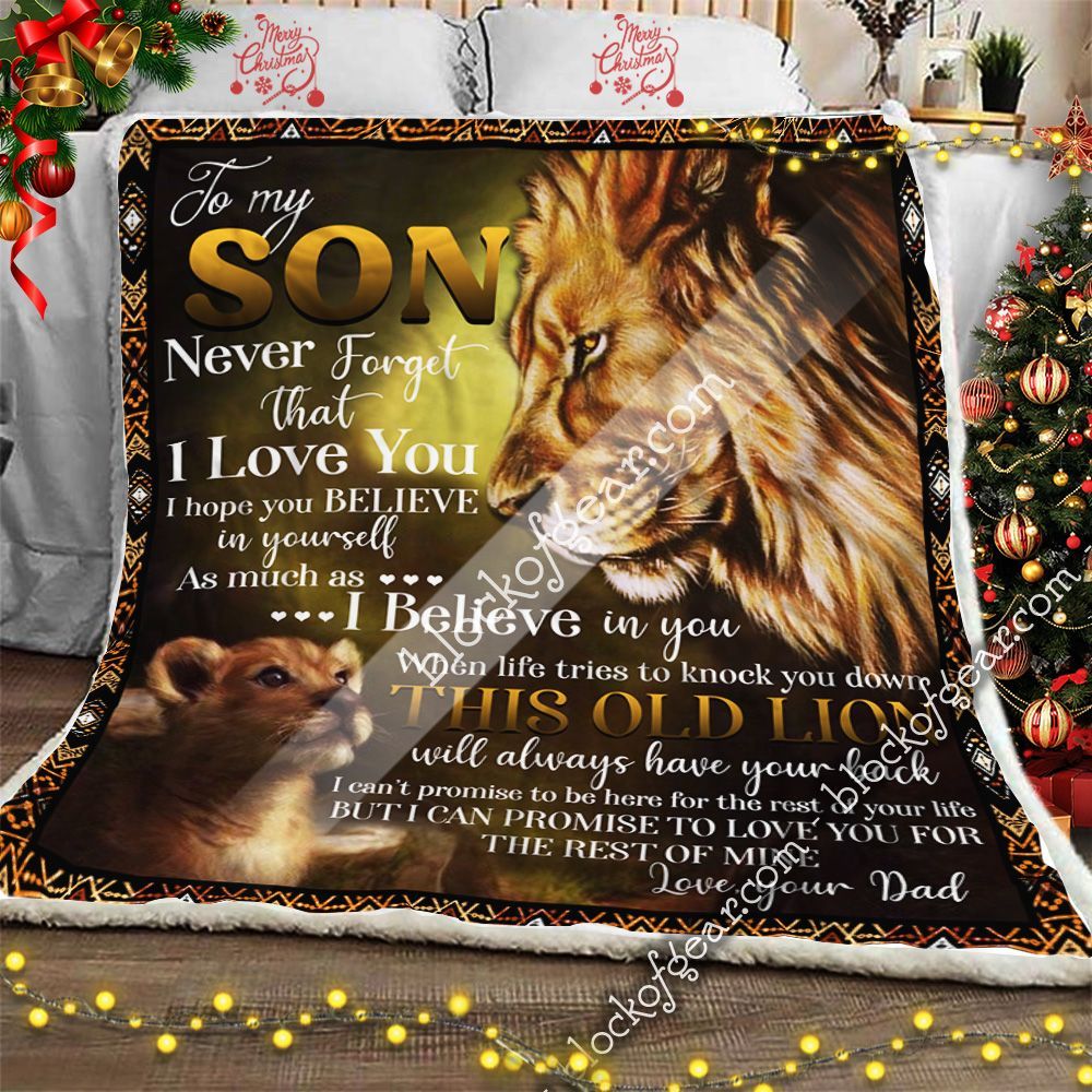 To Son From Dad, This Old Lion Will Always Have Your Back Sofa Throw Blanket