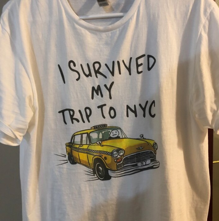 I Survived My Trip To NYC  New York City SpiderMan Tom Yellow Taxi Tee Shirt Outfit