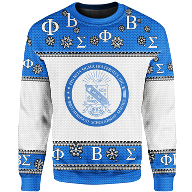 Christmas Phi Beta Sigma Sweatshirt – Custom Fraternity Logo Sweatshirt