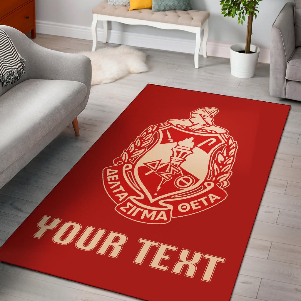 Wonderprint Area Rug Personalized Delta Sigma Theta Area Rug Classic Lt10