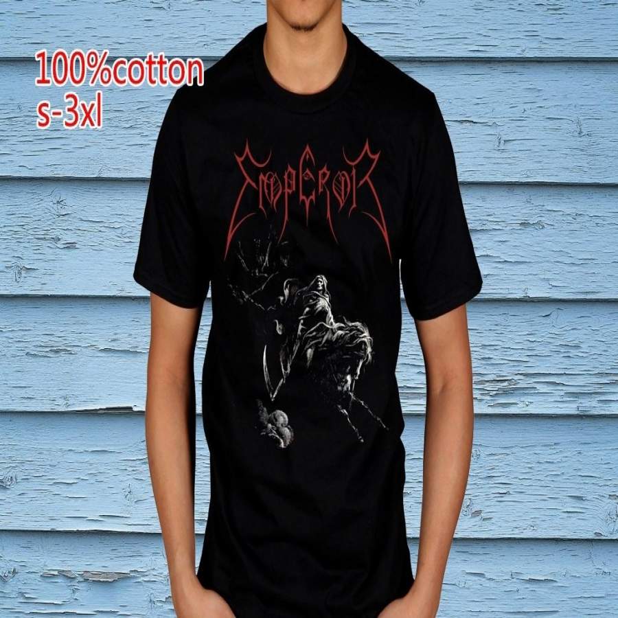 Emperor Rider Rock Band Tour Merch Black Metal Men T-Shirt