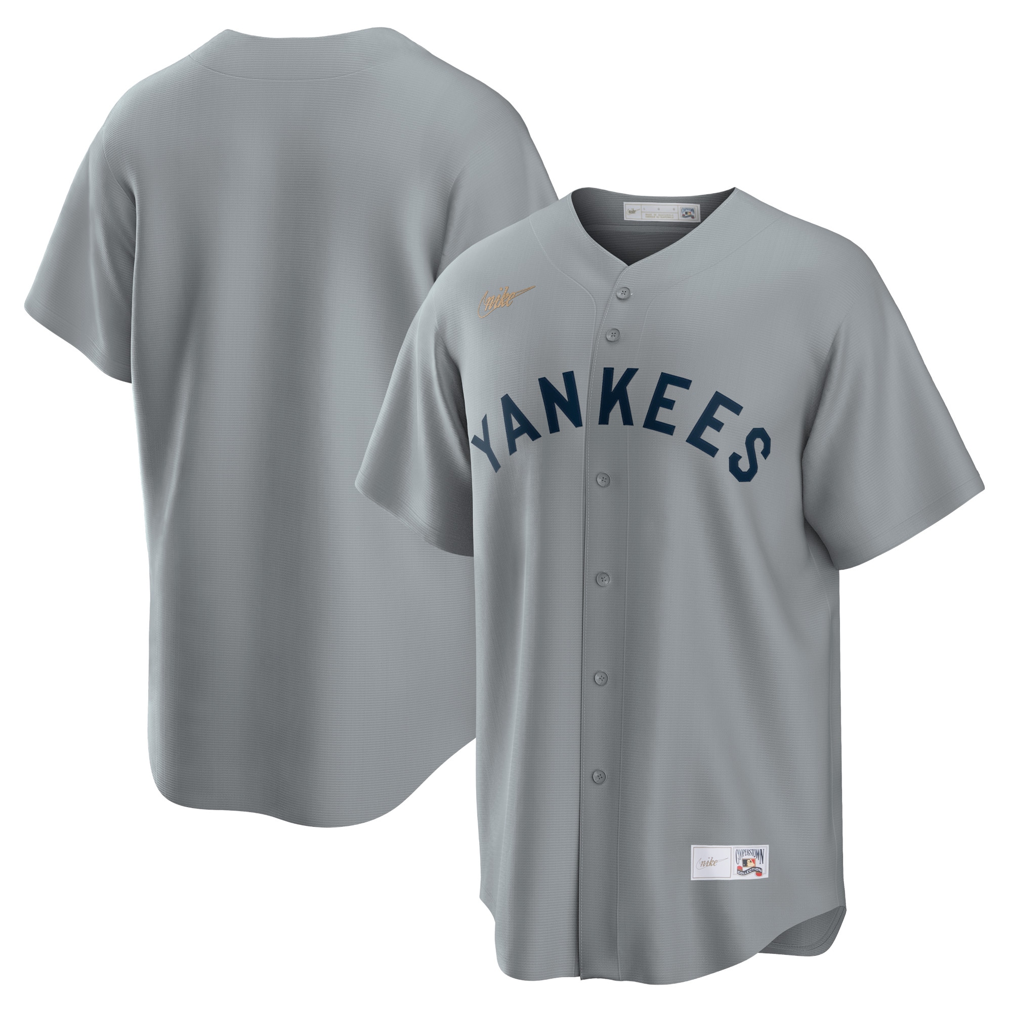 New York Yankees Road Cooperstown Collection Team Jersey – Gray