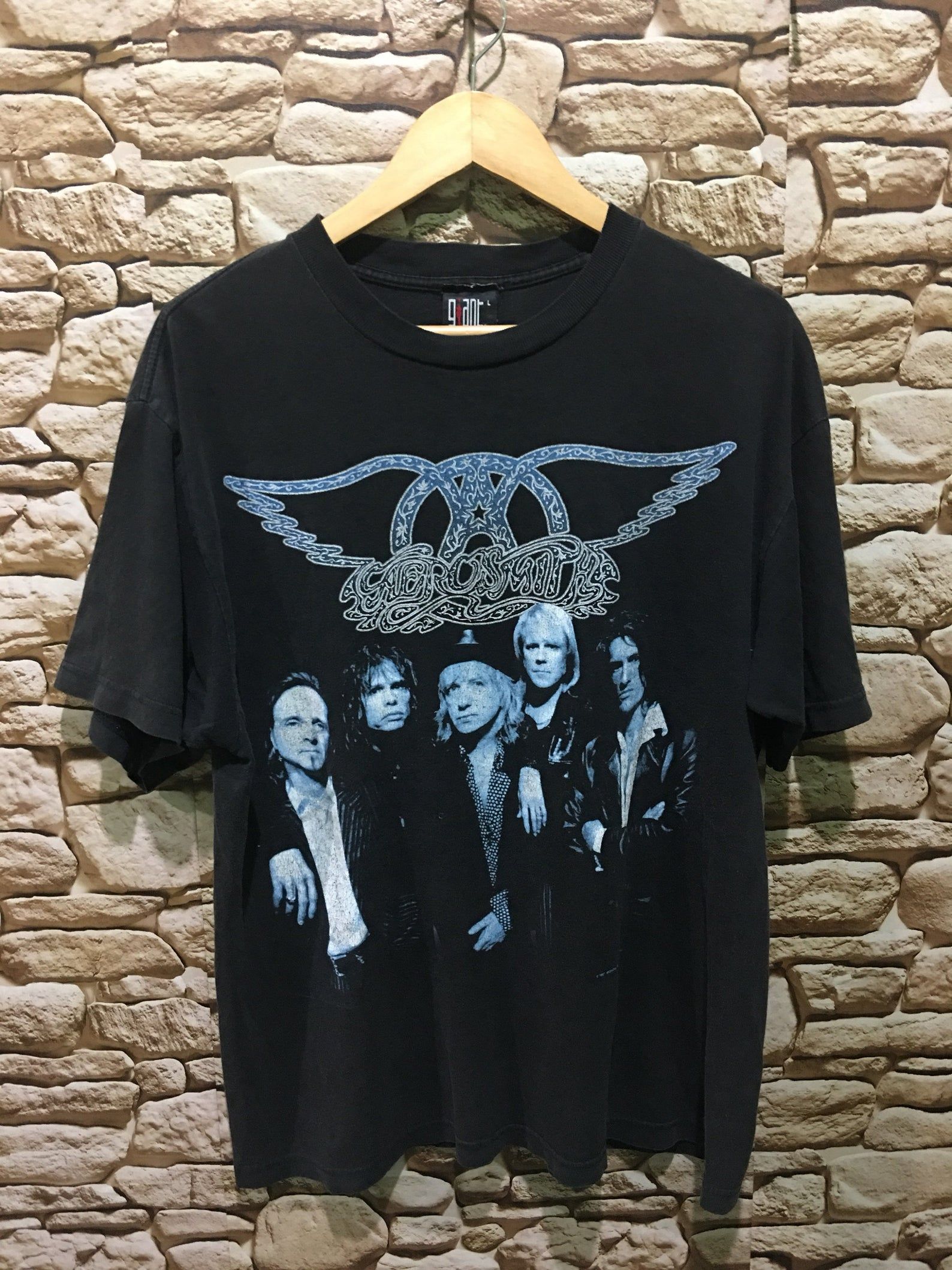 Vintage 90s Aerosmith Nine Lives Tour 1997 Shirt Bon Jovi Snake The Who The Rolling Stones Band Shirt