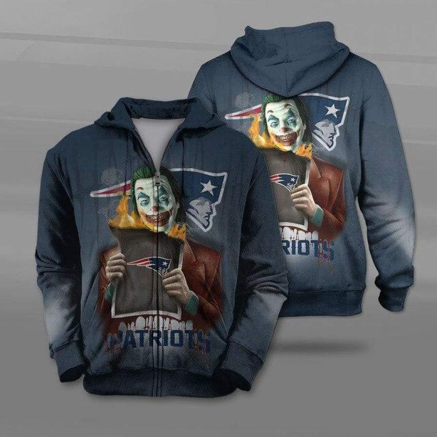 New England Patriots Joker Zipper Hoodie