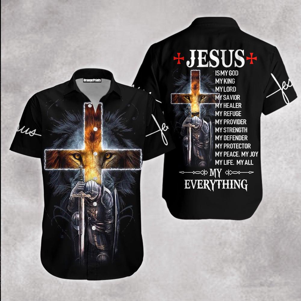 Premium Christian Jesus Is My Everything Lion Hawaii Shirt For Men Women Ha108932