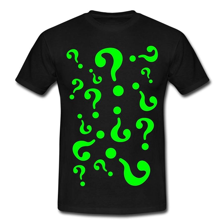 Question Marks Costume Men’S T-Shirt Cotton T-Shirts