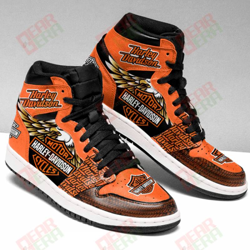 Harley Davidson Sneakers Mens Womens Footwear Motorcycle Riding Lovers Custom Print Air Jordan Shoes GE219