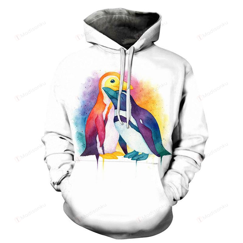 The Pride Penguins 3D All Over Print Hoodie, Zip-Up Hoodie