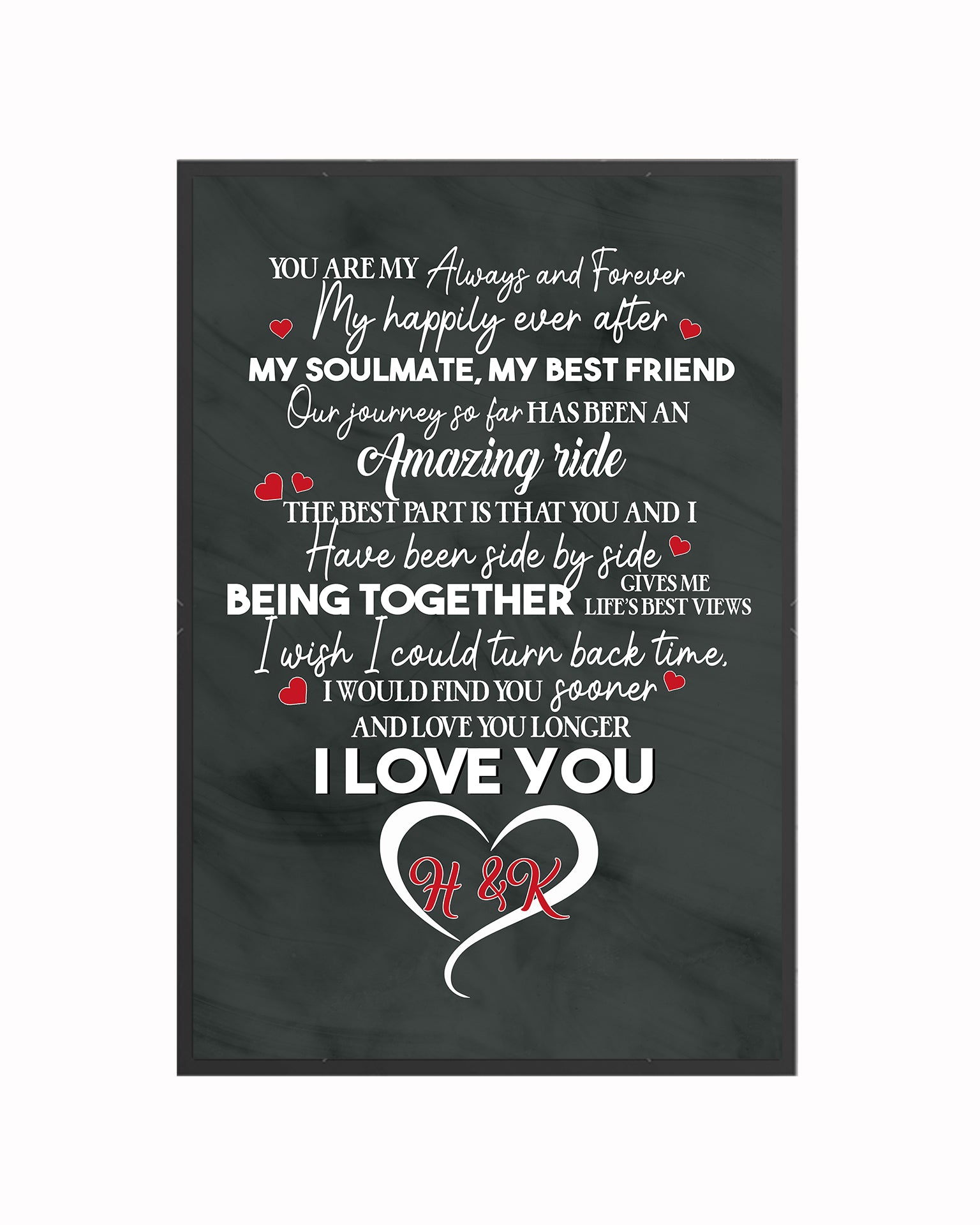 Custom Personalized name Valentine’s day wall prints poster gift ideas for room him boyfriend husband her girlfriend wife couple – My Always And Forever TY1812 – Personalizedwitch