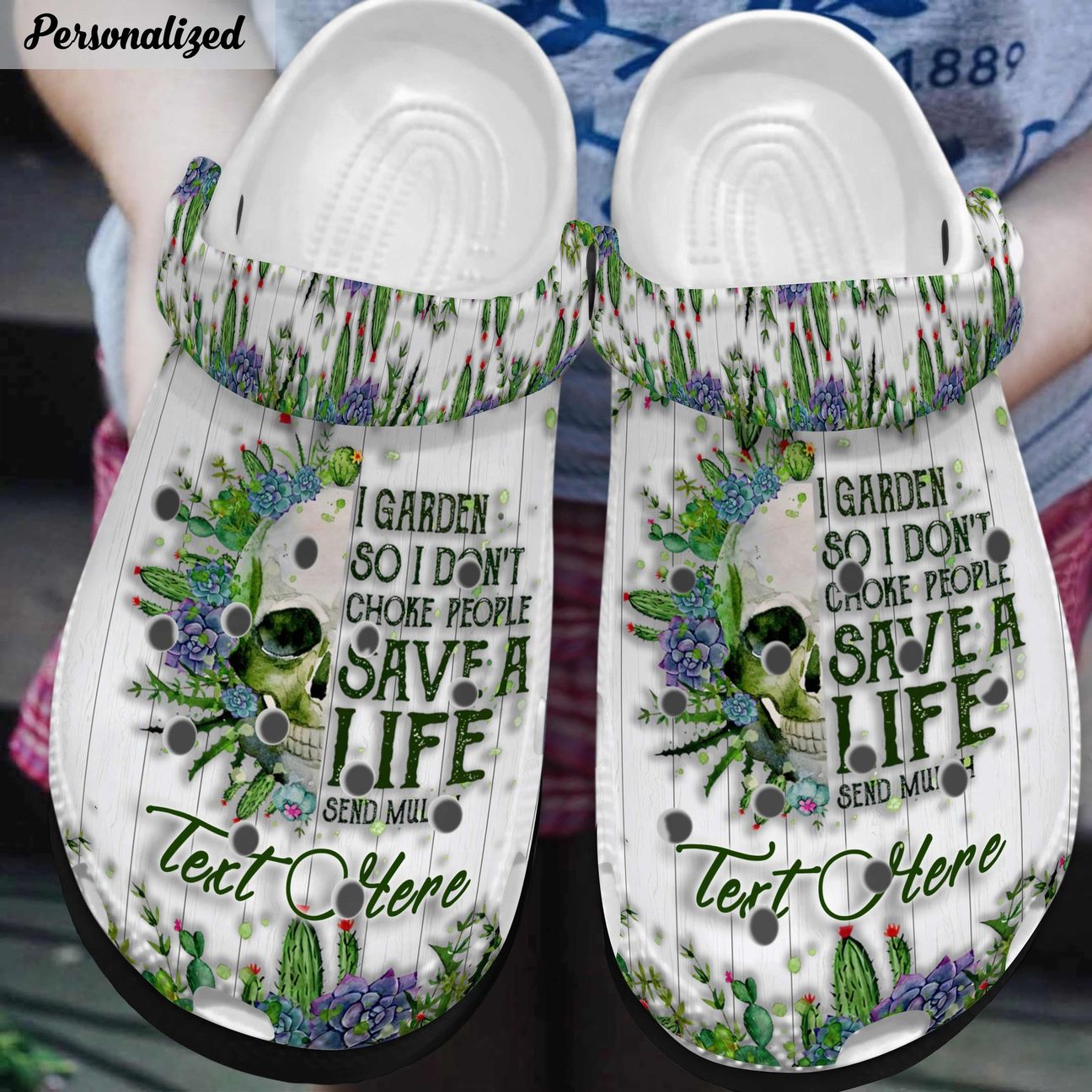 Garden Personalized Clog, Custom Name, Text, Color, Number Fashion Style For Women, Men, Kid, Print 3D Save A Life Send Mulch